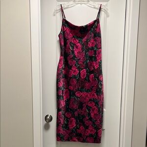 bar III Pink and Black Women's Slip Dress, sz M